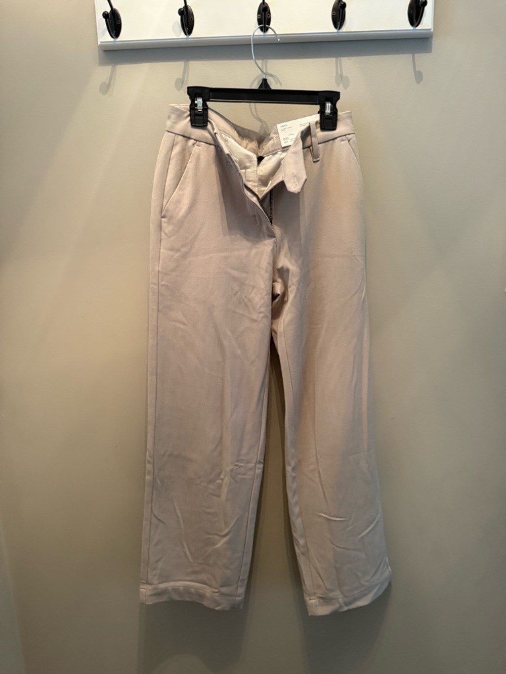 American Eagle Outfitters Light Beige Straight-Leg Trousers NWT